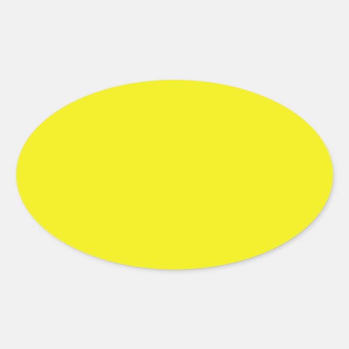 Bright Yellow Oval Sticker