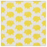 Bright Yellow Pig Pattern Fabric