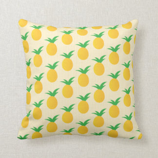 Bright Yellow Pineapple Pattern Throw Pillow