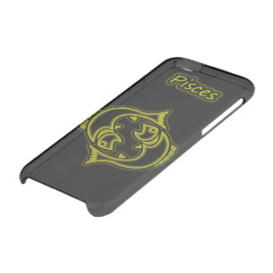 Bright yellow Pisces Clear iPhone 6/6S Case