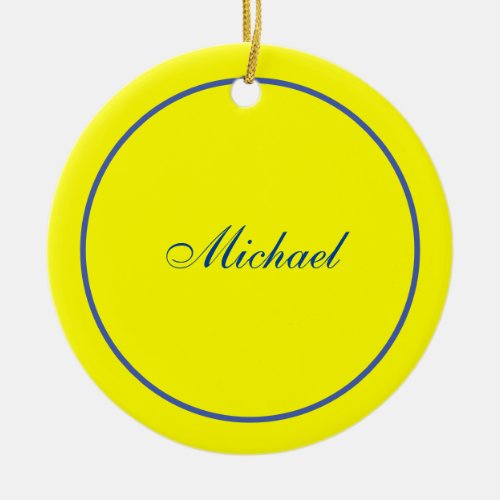 Bright Yellow Plain Elegant Professional Modern Ceramic Ornament