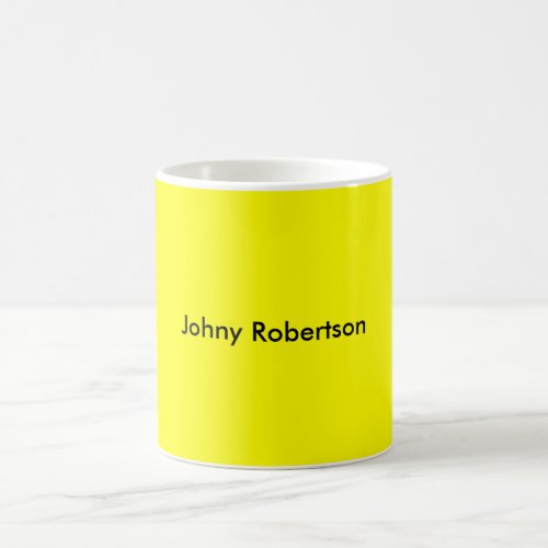 Bright Yellow Plain Elegant Professional Modern Coffee Mug