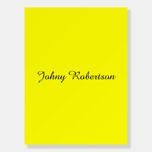 Bright Yellow Plain Elegant Professional Modern Foam Board