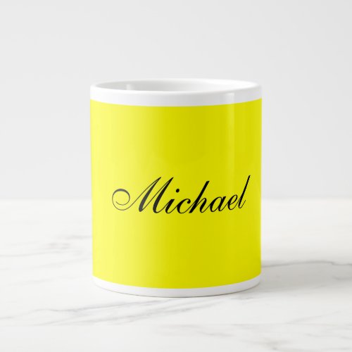 Bright Yellow Plain Elegant Professional Modern Giant Coffee Mug
