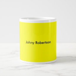 Bright Yellow Plain Elegant Professional Modern Giant Coffee Mug