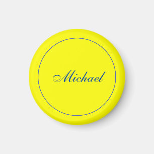 Bright Yellow Plain Elegant Professional Modern Magnet
