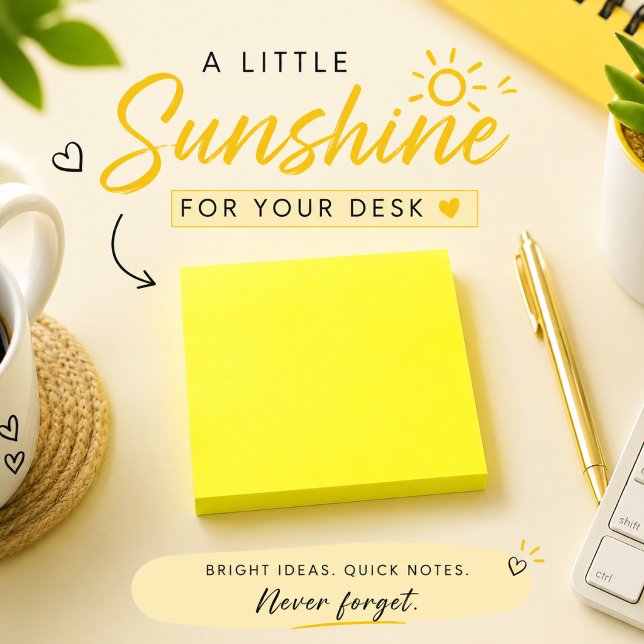 Bright Yellow Plain  Post-it Notes (Creator Uploaded)