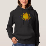 Bright Yellow Polygonal Sun  Happy Summer Abstract Hoodie