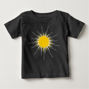 Bright yellow radiant shining sun baby T-Shirt