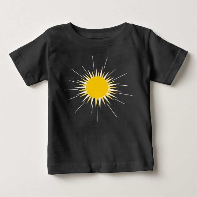 Bright yellow radiant shining sun  baby T-Shirt (Front)