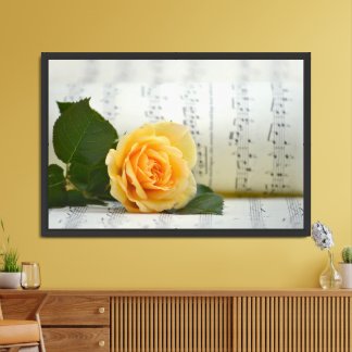 Bright Yellow Rose Matte Poster Print