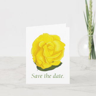 Bright Yellow Rose Save the date Note Cards