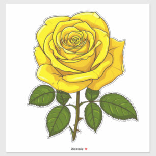 Bright Yellow Rose Sticker