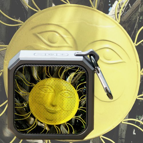 Bright Yellow Smiling Face Sun Bluetooth Speaker