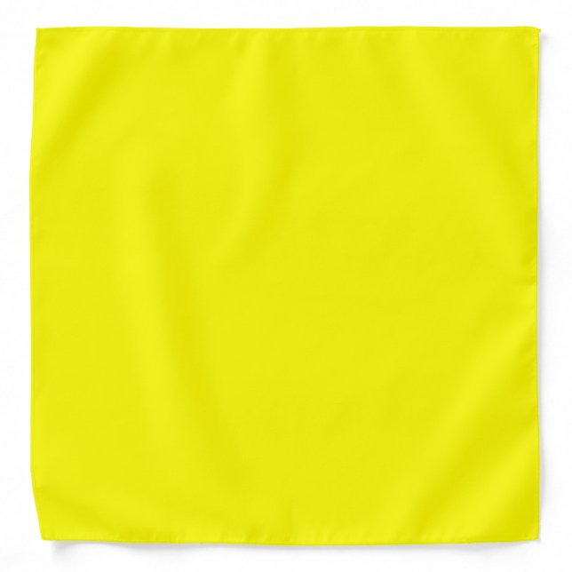 Bright yellow (solid color)  bandana (Front)