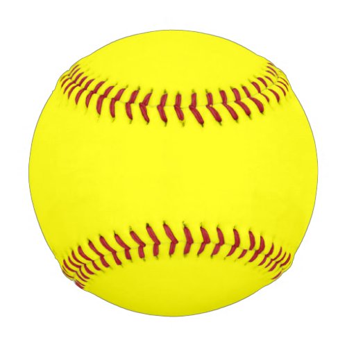 Bright yellow solid color  baseball