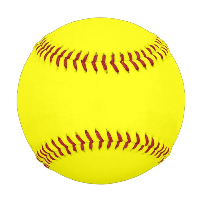 Bright yellow (solid color)  baseball (Front)