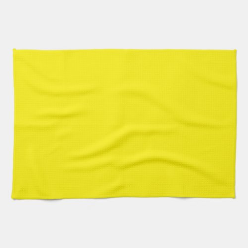 Bright Yellow Solid Color Blank Template Custom Kitchen Towel