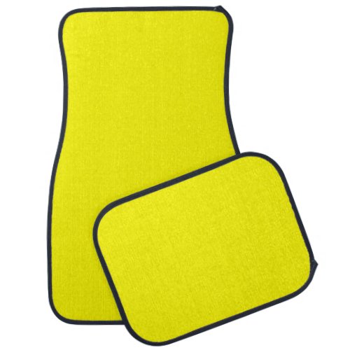 Bright yellow solid color  car floor mat