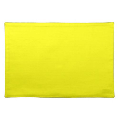 Bright yellow solid color  cloth placemat