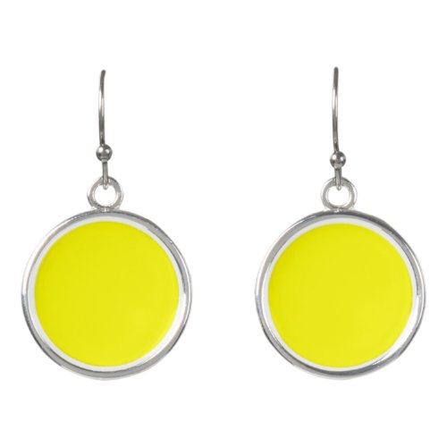 Bright yellow solid color  earrings