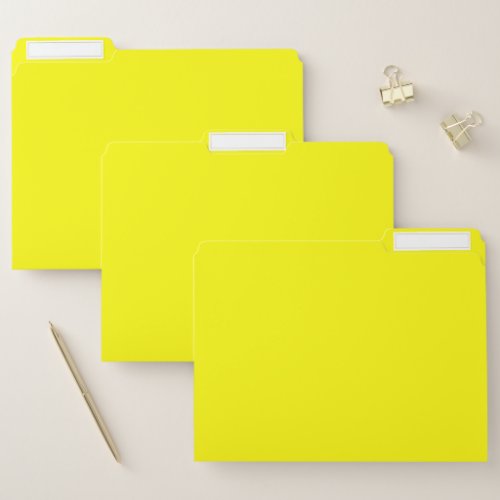 Bright yellow solid color  file folder