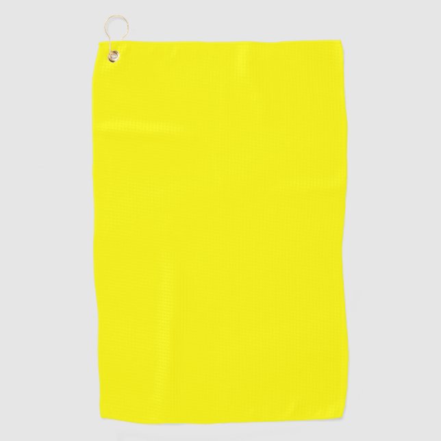 Bright yellow (solid color)  golf towel (Front)