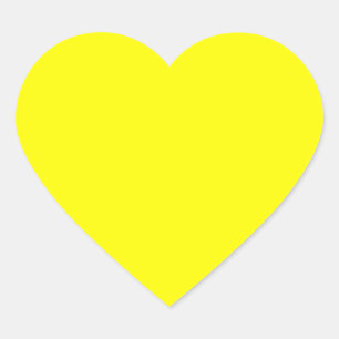 Bright yellow (solid color)  heart sticker