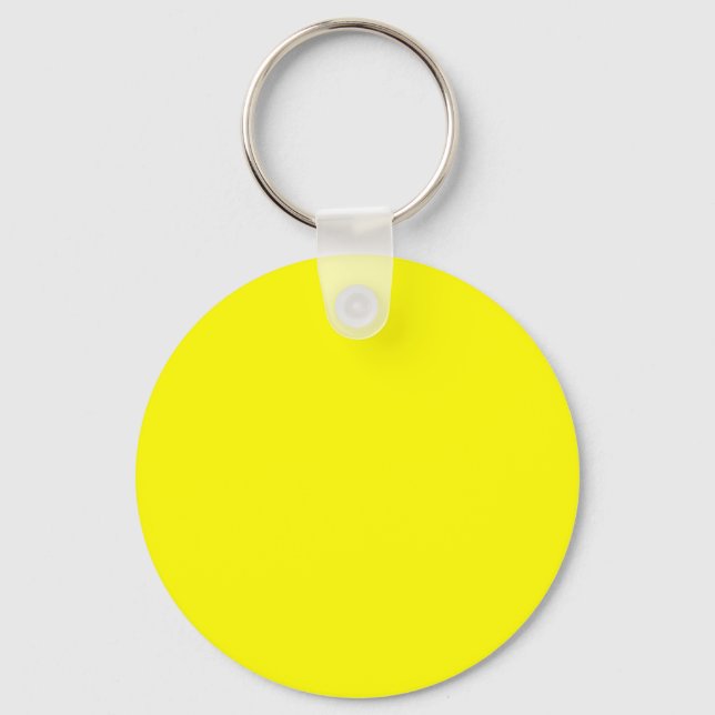 Bright yellow (solid color)  keychain (Front)