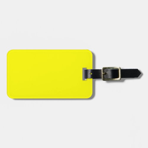 Bright yellow solid color  luggage tag