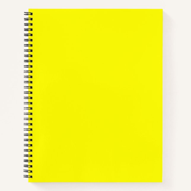 Bright yellow (solid color)  notebook (Front)