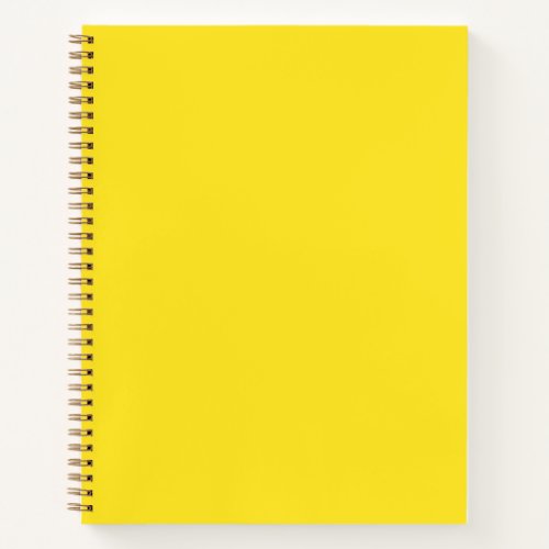 Bright Yellow Solid Color Notebook