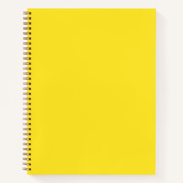 Bright Yellow Solid Color Notebook (Front)