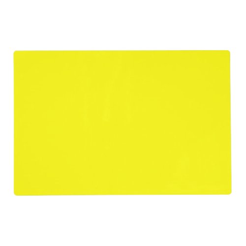 Bright yellow solid color  placemat