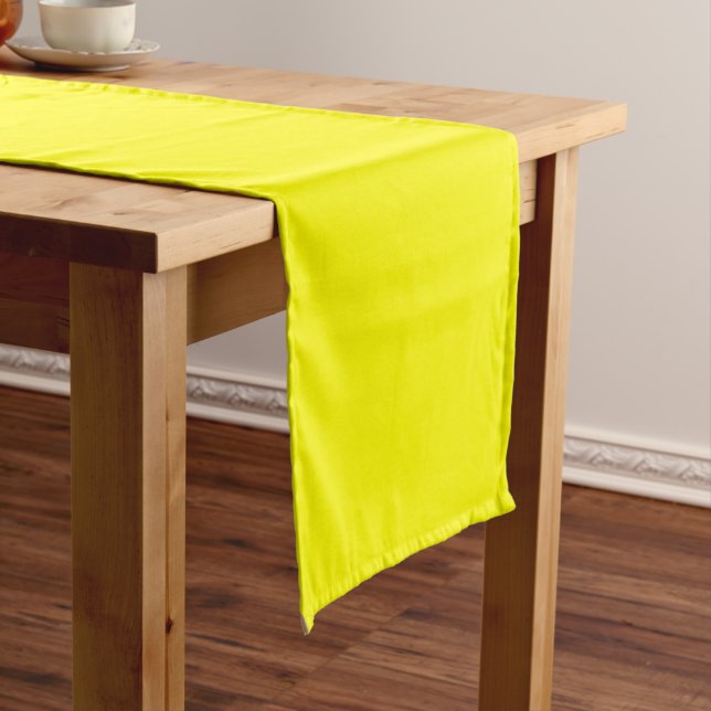 Bright yellow (solid color)  short table runner (In Situ)