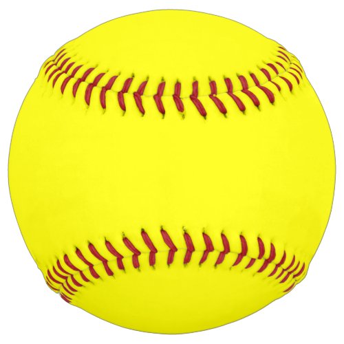 Bright yellow solid color  softball