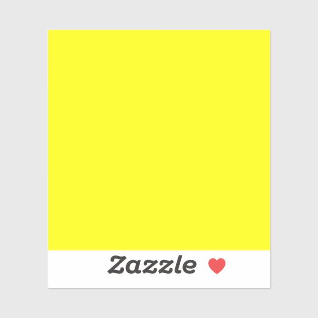 Bright yellow (solid color)  sticker (Sheet)