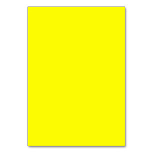 Bright yellow (solid color) table number