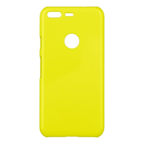 Bright yellow solid color  uncommon google pixel case