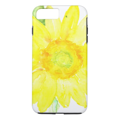 Bright Yellow Summer Sunflower Watercolor iPhone 8 Plus7 Plus Case