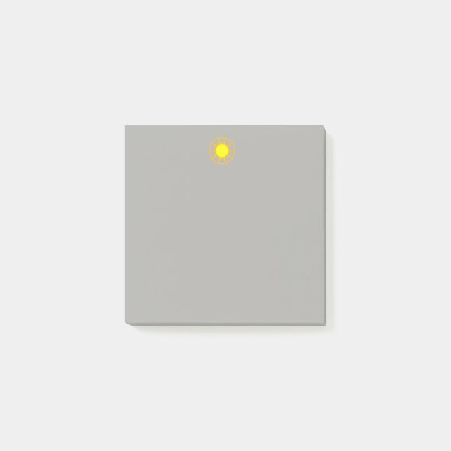 Bright Yellow Sun Post-it Notes (Front)