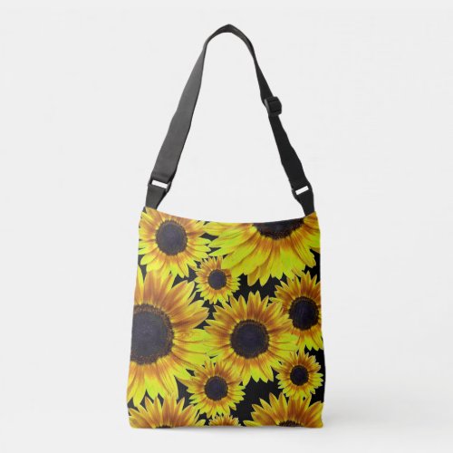 Bright Yellow Sunflower  Crossbody Bag