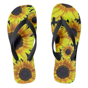 Bright Yellow Sunflower – Flip Flops