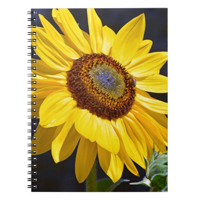 Bright yellow sunflower notebook (Front)