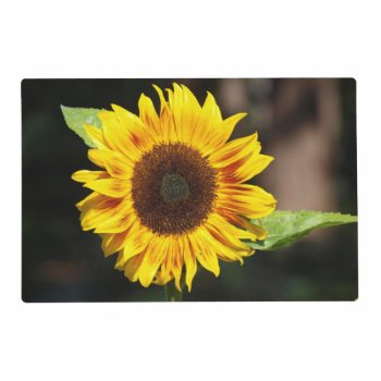 Bright Yellow Sunflower Placemat by ChristyWyoming at Zazzle
