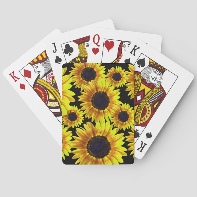 Bright Yellow Sunflower – Poker Cards (Back)