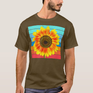 Bright Yellow Sunflower Retro Vintage Novelty T-Shirt