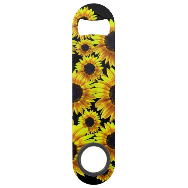 Bright Yellow Sunflower Speed Bottle Opener (Front)