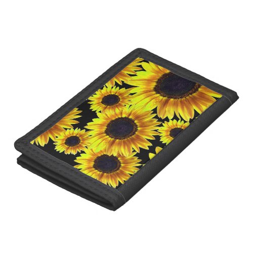 Bright Yellow Sunflower  Tri_fold Wallet