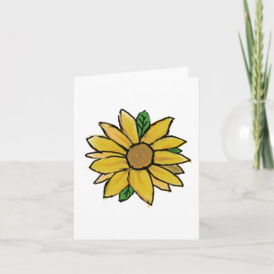 Bright Yellow Sunflowers Card